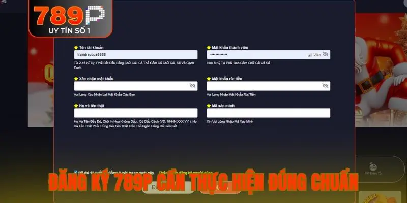 Đăng ký 789P cần thực hiện đúng chuẩn