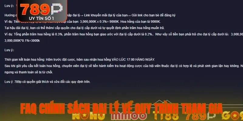 FAQ chính sách đại lý về quy trình tham gia