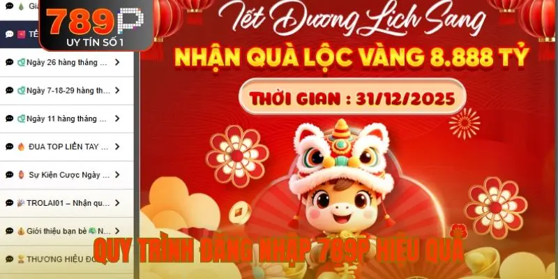 Quy trình đăng nhập 789P hiệu quả